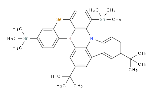 11,14-di-tert-butyl-3,8-bis(trimethylstannyl)-5-selena-8b-aza-15b-borabenzo[a]naphtho[1,2,3-hi]aceanthrylene