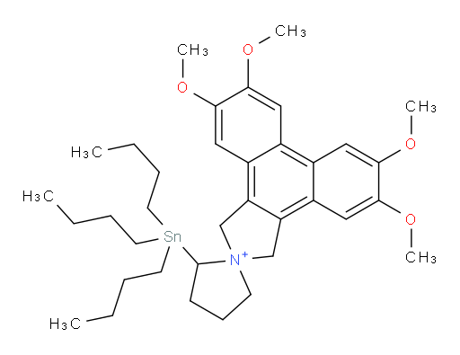5,6,9,10-tetramethoxy-2'-(tributylstannyl)-1,3-dihydrospiro[dibenzo[e,g]isoindole-2,1'-pyrrolidin]-1'-ium