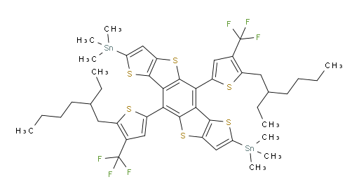 1,1′-[5,10-Bis[5-(2-ethylhexyl)-4-(trifluoromethyl)-2-thienyl]dithieno[2,3-d:2′,3′-d′]benzo[1,2-b:4,5-b′]dithiophene-2,7-diyl]bis[1,1,1-trimethylstannane]