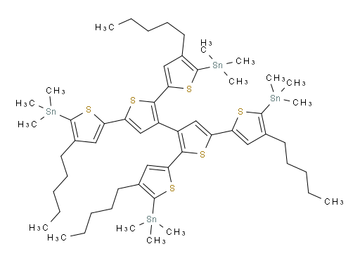 1,1′-[4,4′′′-Dipentyl-5′,5′′-bis[4-pentyl-5-(trimethylstannyl)-2-thienyl][2,2′:3′,3′′:2′′,2′′′-quaterthiophene]-5,5′′′-diyl]bis[1,1,1-trimethylstannane]