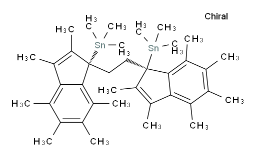 1-((R)-2,3,4,5,6,7-hexamethyl-1-(trimethylstannyl)-1H-inden-1-yl)-2-((S)-2,3,4,5,6,7-hexamethyl-1-(trimethylstannyl)-1H-inden-1-yl)ethane