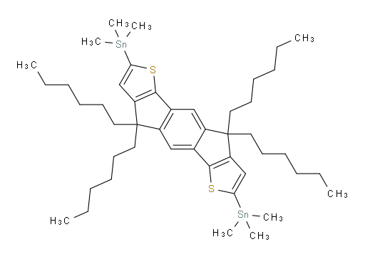 (4,4,9,9-tetrahexyl-4,9-dihydro-s-indaceno[1,2-b:5,6-b']dithiophene-2,7-diyl)bis(trimethylstannane)