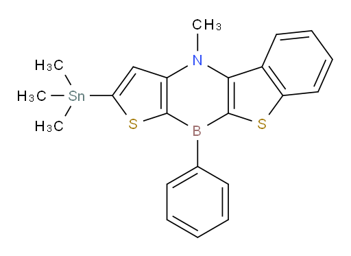 4-methyl-10-phenyl-2-(trimethylstannyl)-4,10-dihydrobenzo[4,5]thieno[3,2-b]thieno[2,3-e][1,4]azaborinine