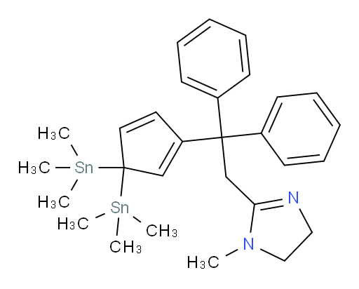 2-(2-(3,3-bis(trimethylstannyl)cyclopenta-1,4-dien-1-yl)-2,2-diphenylethyl)-1-methyl-4,5-dihydro-1H-imidazole