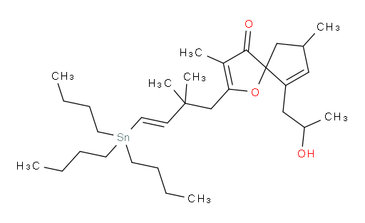 (E)-2-(2,2-dimethyl-4-(tributylstannyl)but-3-en-1-yl)-6-(2-hydroxypropyl)-3,8-dimethyl-1-oxaspiro[4.4]nona-2,6-dien-4-one