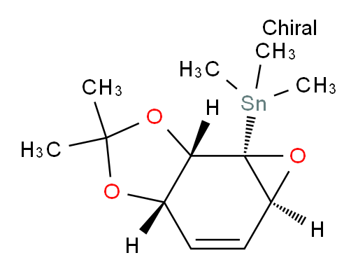 ((3aS,5aS,6aR,6bS)-2,2-dimethyl-3a,5a,6a,6b-tetrahydrooxireno[2',3':3,4]benzo[1,2-d][1,3]dioxol-6a-yl)trimethylstannane