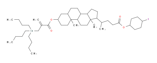 4-iodocyclohexyl 4-(10,13-dimethyl-3-((2-((tributylstannyl)methyl)acryloyl)oxy)hexadecahydro-1H-cyclopenta[a]phenanthren-17-yl)pentanoate
