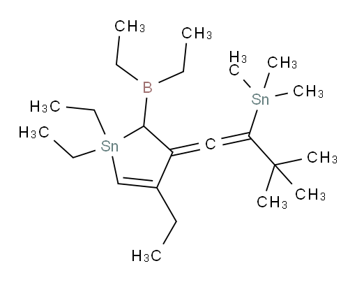2-(diethylboryl)-3-(3,3-dimethyl-2-(trimethylstannyl)but-1-en-1-ylidene)-1,1,4-triethyl-2,3-dihydro-1H-stannole