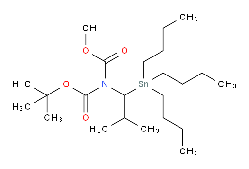 Imidodicarbonic acid, [2-methyl-1-(tributylstannyl)propyl]-, 1,1-dimethylethyl methyl ester