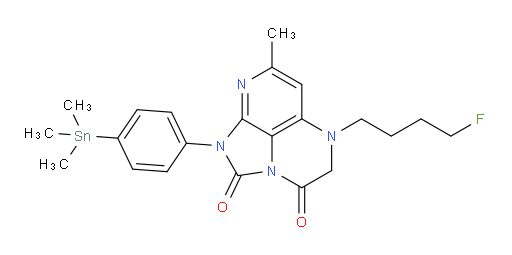 5-(4-fluorobutyl)-7-methyl-1-(4-(trimethylstannyl)phenyl)-4,5-dihydro-1H-1,2a,5,8-tetraazaacenaphthylene-2,3-dione