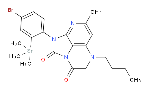 1-(4-bromo-2-(trimethylstannyl)phenyl)-5-butyl-7-methyl-4,5-dihydro-1H-1,2a,5,8-tetraazaacenaphthylene-2,3-dione