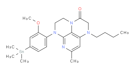 1-butyl-6-(2-methoxy-4-(trimethylstannyl)phenyl)-8-methyl-1,2,5,6-tetrahydro-1,3a,6,7-tetraazaphenalen-3(4H)-one