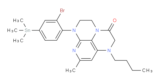 6-(2-bromo-4-(trimethylstannyl)phenyl)-1-butyl-8-methyl-1,2,5,6-tetrahydro-1,3a,6,7-tetraazaphenalen-3(4H)-one