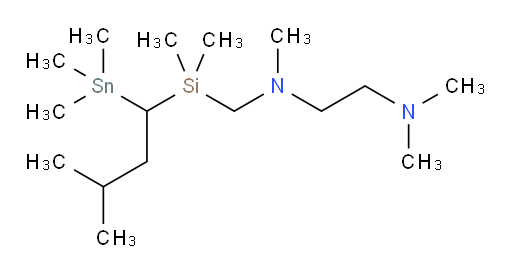N1-((dimethyl(3-methyl-1-(trimethylstannyl)butyl)silyl)methyl)-N1,N2,N2-trimethylethane-1,2-diamine