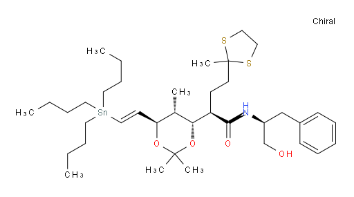 (R)-N-((S)-1-羟基-3-苯基丙-2-基)-4-(2-甲基-1,3-二硫戊环)-2-((4R,5R,6R)-2,2,5-三甲基-6-((E)-2-(三丁基锡基)乙烯基)-1,3-二噁烷-4-基)丁酰胺