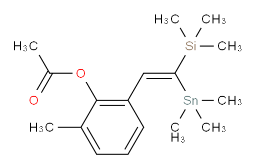(Z)-2-甲基-6-(2-(三甲基硅基)-2-(三甲基锡基)乙烯基)苯基 乙酸酯