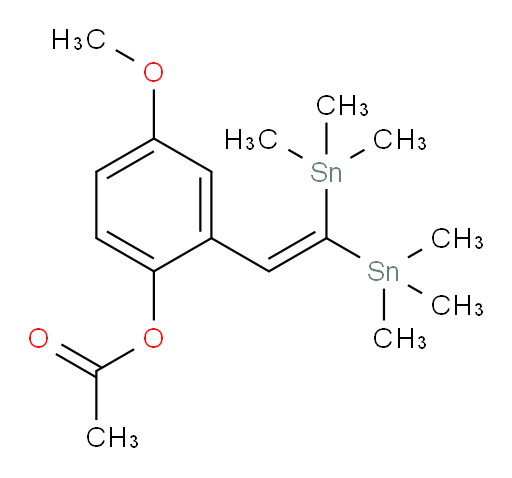 2-(2,2-双(三甲基锡基)乙烯基)-4-甲氧基苯基 乙酸酯