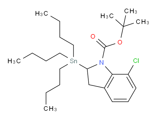 叔丁基 7-氯-2-(三丁基锡基)吲哚啉-1-甲酸酯