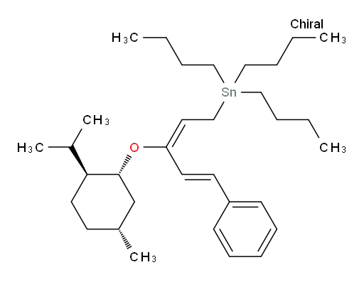 三丁基((2E,4E)-3-(((1R,2S,5R)-2-异丙基-5-甲基环己基)氧基)-5-苯基戊-2,4-二烯-1-基)锡烷