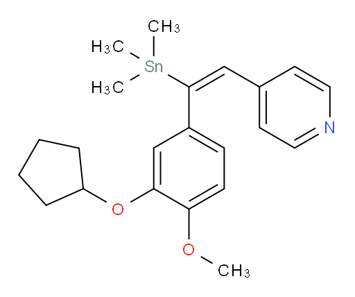 (E)-4-(2-(3-(环戊氧基)-4-甲氧基苯基)-2-(三甲基锡基)乙烯基)吡啶