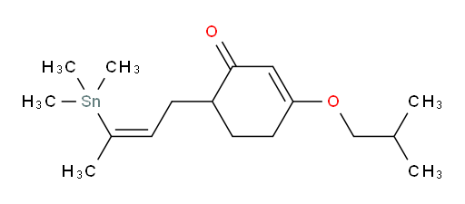 (Z)-3-异丁氧基-6-(3-(三甲基锡基)丁-2-烯-1-基)环己-2-烯酮