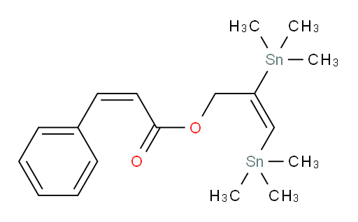 (Z)-(E)-2,3-双(三甲基锡基)烯丙基 3-苯基丙烯酸酯