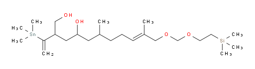 (E)-6,10-dimethyl-11-((2-(trimethylsilyl)ethoxy)methoxy)-2-(1-(trimethylstannyl)vinyl)undec-9-ene-1,4-diol