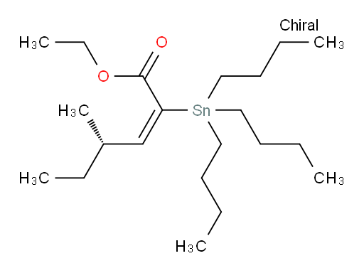 (S,E)-乙基 4-甲基-2-(三丁基锡基)己-2-烯酸酯