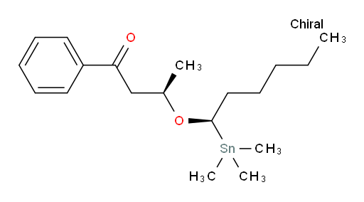 (R)-1-苯基-3-(((R)-1-(三甲基锡基)hex氧基))丁-1-酮