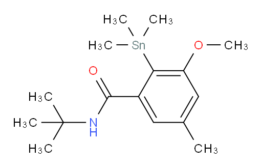 N-(tert-butyl)-3-methoxy-5-methyl-2-(trimethylstannyl)benzamide