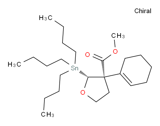 (2R,3R)-methyl 3-(cyclohex-1-en-1-yl)-2-(tributylstannyl)tetrahydrofuran-3-carboxylate