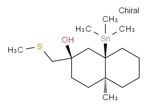 (2R,4aS,8aR)-4a-methyl-2-((methylthio)methyl)-8a-(trimethylstannyl)decahydronaphthalen-2-ol