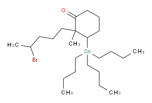 2-(4-bromopentyl)-2-methyl-3-(tributylstannyl)cyclohexanone