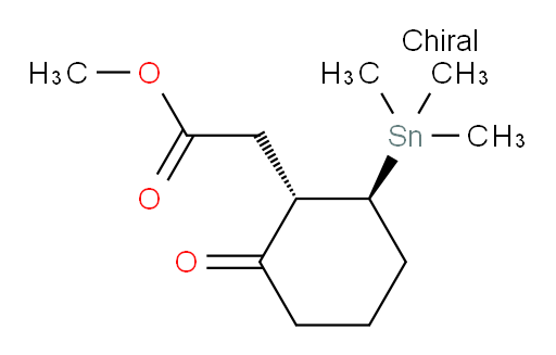 methyl 2-((1S,6S)-2-oxo-6-(trimethylstannyl)cyclohexyl)acetate