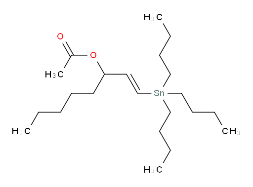 (E)-1-(tributylstannyl)oct-1-en-3-yl acetate
