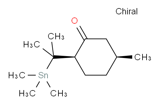(2R,5S)-5-methyl-2-(2-(trimethylstannyl)propan-2-yl)cyclohexanone