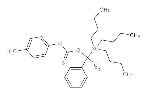 O-(1-phenyl-1-(tributylstannyl)ethyl) O-p-tolyl carbonothioate