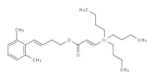 (E)-(E)-4-(2,6-dimethylphenyl)but-3-en-1-yl 3-(tributylstannyl)acrylate