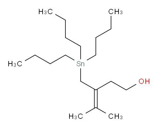 4-methyl-3-((tributylstannyl)methyl)pent-3-en-1-ol