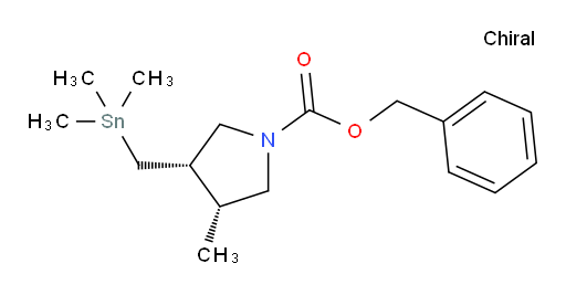(3R,4S)-benzyl 3-methyl-4-((trimethylstannyl)methyl)pyrrolidine-1-carboxylate