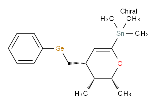 ((2R,3R,4S)-2,3-dimethyl-4-((phenylselanyl)methyl)-3,4-dihydro-2H-pyran-6-yl)trimethylstannane