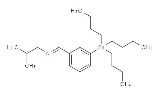 (E)-2-methyl-N-(3-(tributylstannyl)benzylidene)propan-1-amine