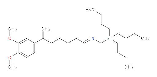 (E)-N-(6-(3,4-dimethoxyphenyl)hept-6-en-1-ylidene)-1-(tributylstannyl)methanamine