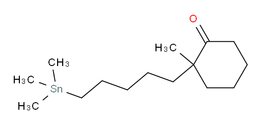 2-methyl-2-(5-(trimethylstannyl)pentyl)cyclohexanone