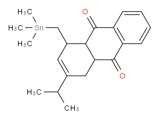3-isopropyl-1-((trimethylstannyl)methyl)-1,4,4a,9a-tetrahydroanthracene-9,10-dione