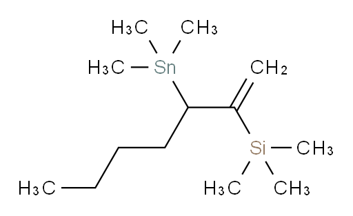 trimethyl(3-(trimethylstannyl)hept-1-en-2-yl)silane