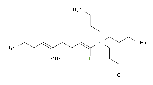 tributyl((1E,5E)-1-fluoro-5-methylnona-1,5-dien-1-yl)stannane