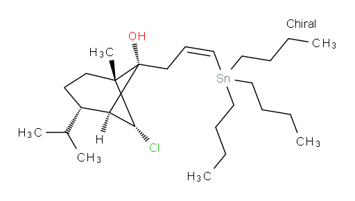 (1R,4S,5S,6R,7R)-7-chloro-4-isopropyl-1-methyl-6-((Z)-3-(tributylstannyl)allyl)bicyclo[3.1.1]heptan-6-ol