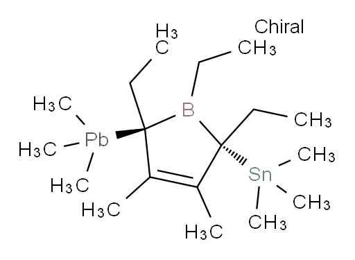 trimethyl((2R,5R)-1,2,5-triethyl-3,4-dimethyl-5-(trimethylplumbyl)-2,5-dihydro-1H-borol-2-yl)stannane