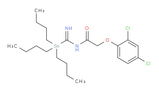 2-(2,4-dichlorophenoxy)-N-(imino(tributylstannyl)methyl)acetamide